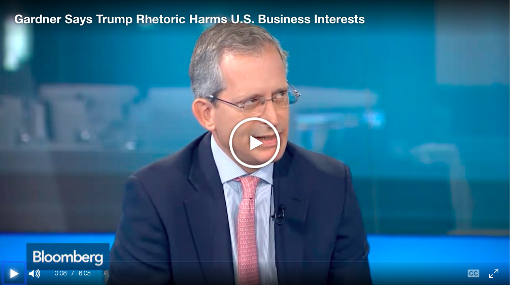 Gardner Says Trump Rhetoric Harms U.S. Business Interests